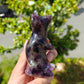 Hand Carved Dream Amethyst Mouse For Decoration And Gift