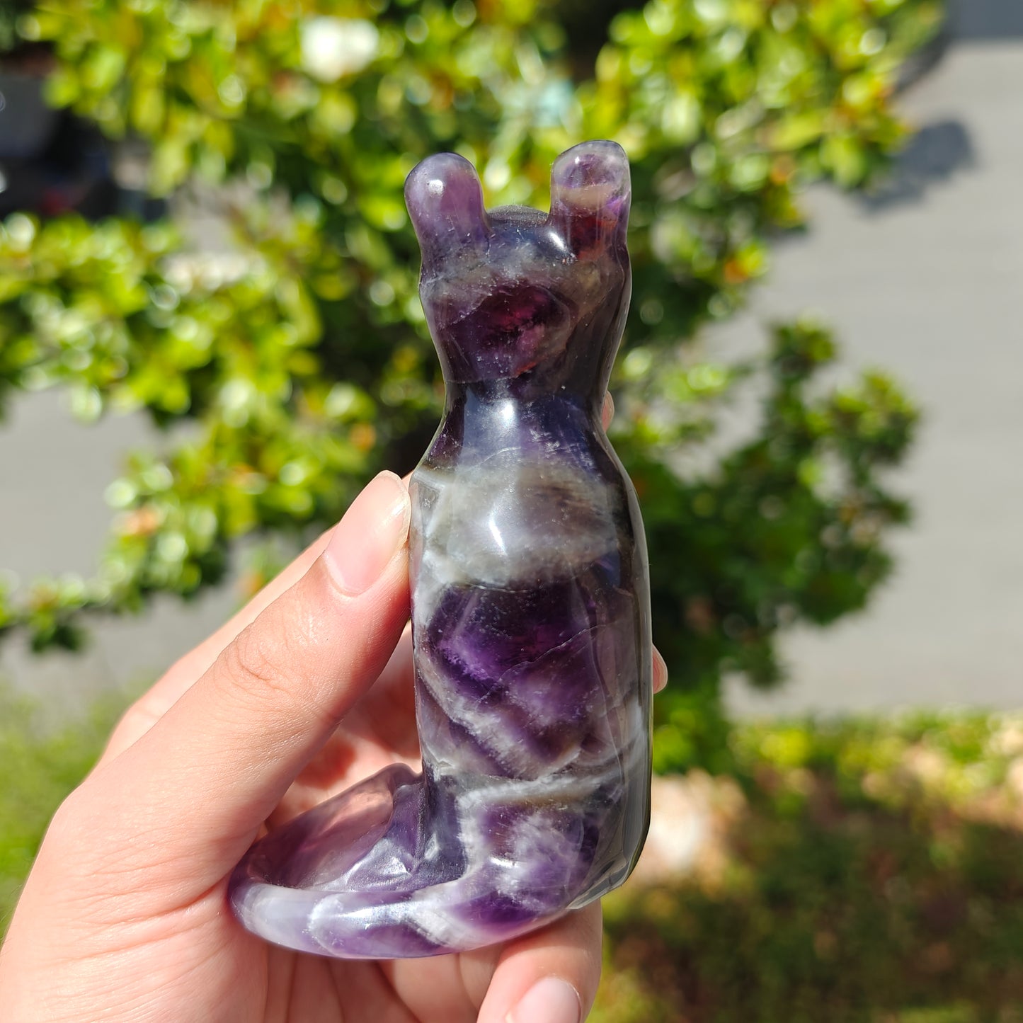 Hand Carved Dream Amethyst Mouse For Decoration And Gift