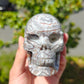 Hand Carved Mexican Agate Skull For Decoration And Gift