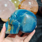 Hand Carved Blue Onyx Skull For Decoration And Gift