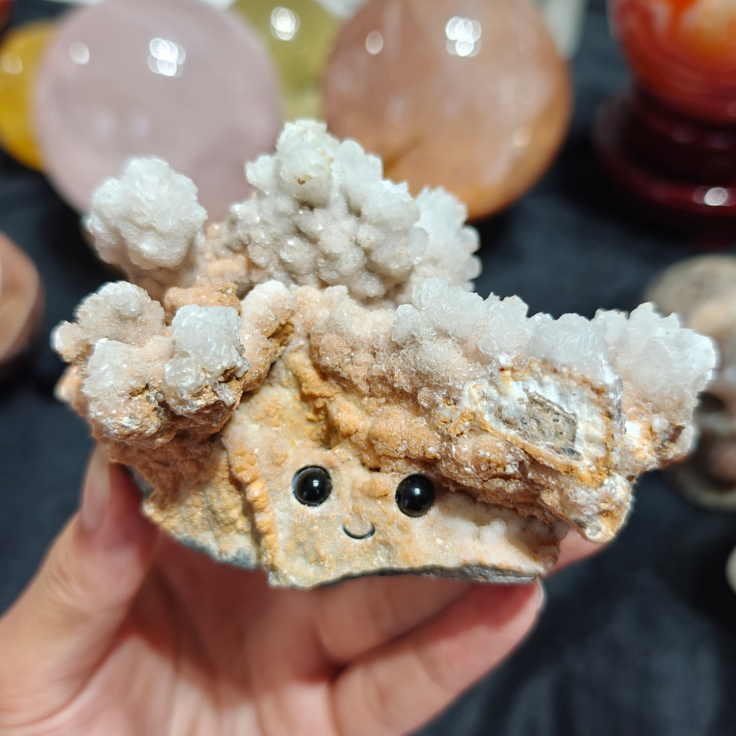 Natural Calcite Cluster Hedgehog For Decoration And Gift