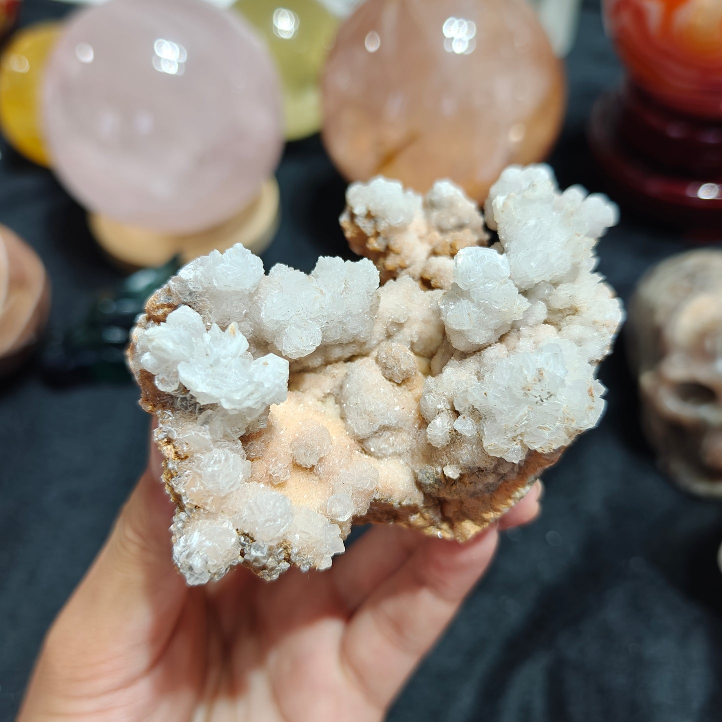 Natural Calcite Cluster Hedgehog For Decoration And Gift