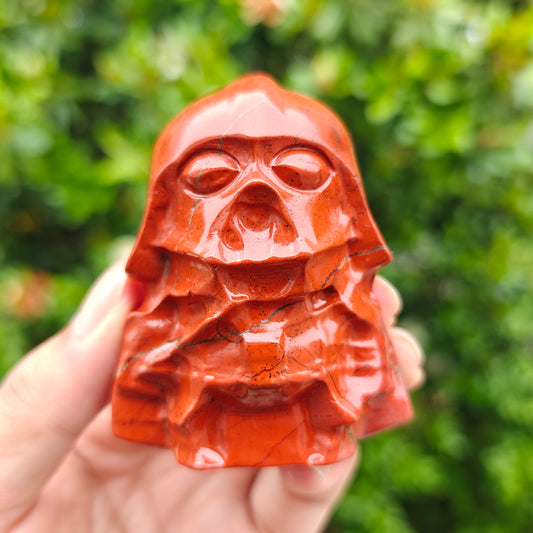 Hand Carved Red Jasper Darth Vader For Decoration And Gift