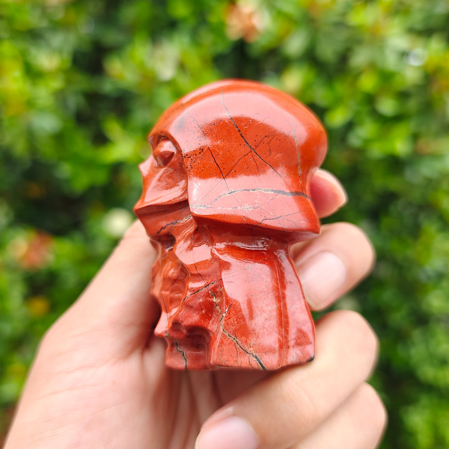 Hand Carved Red Jasper Darth Vader For Decoration And Gift