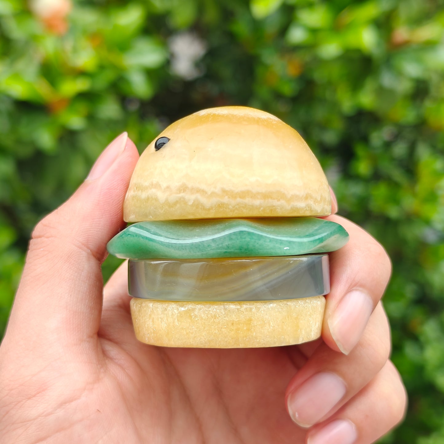 Hand Carved Mixed Material Hamburger For Decoration And Gift