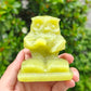 Hand Carved Lemon Jade Owl For Decoration And Gift