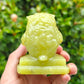 Hand Carved Lemon Jade Owl For Decoration And Gift