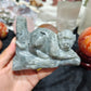 Hand Carved Labradorite Monkey For Decoration And Gift