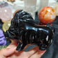 Hand Carved Black Obsidian Wild Boar For Decoration And Gift