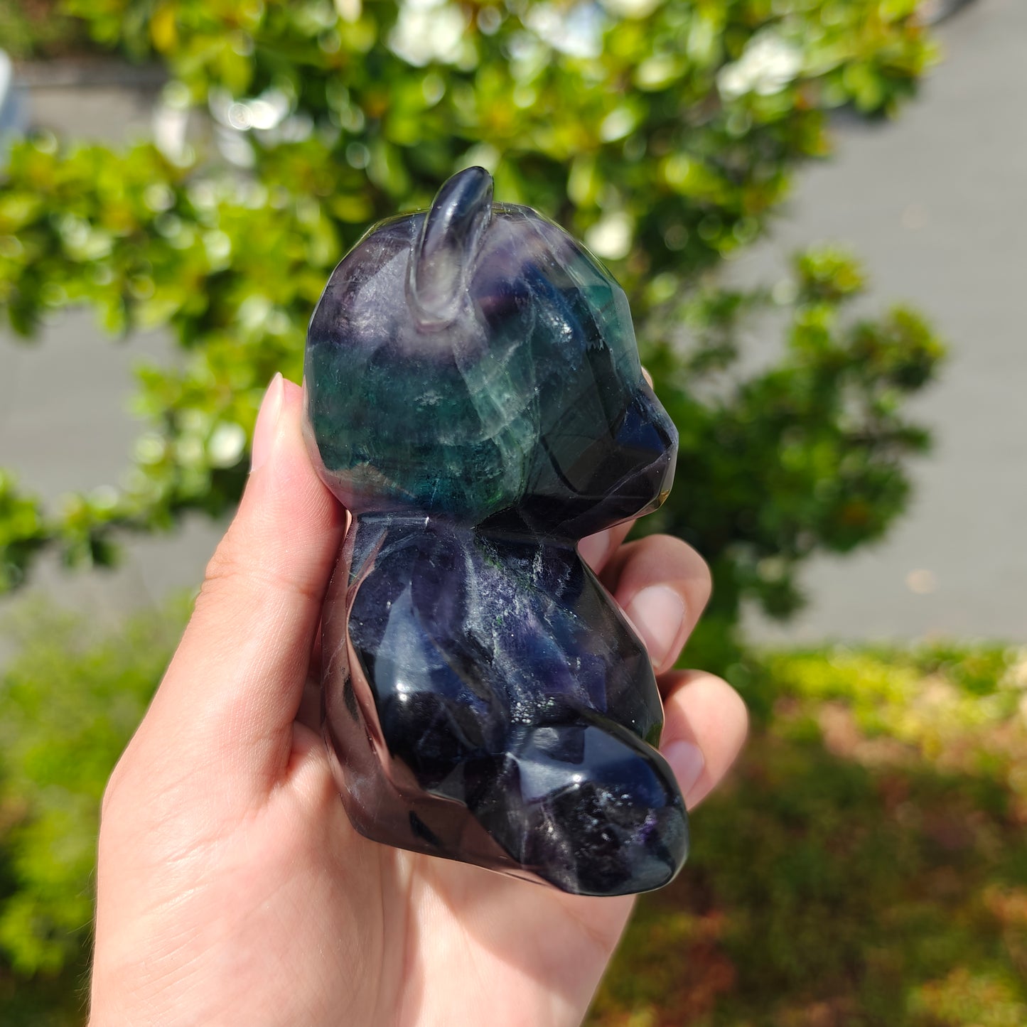 Hand Carved Fluorite Teddy Bear For Decoration And Gift