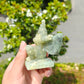 Hand Carved Prehnite Goddess Isis For Decoration And Gift