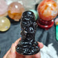 Hand Carved Black Obsidian Maitreya For Decoration And Gift