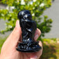 Hand Carved Black Obsidian Maitreya For Decoration And Gift