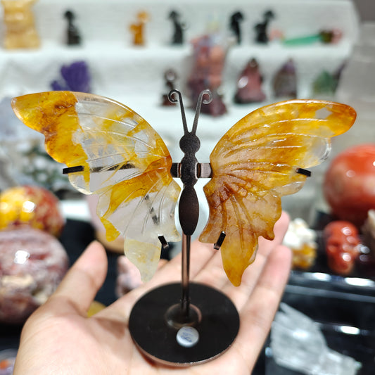 Hand Carved Golden Healer Butterfly For Decoration And Gift