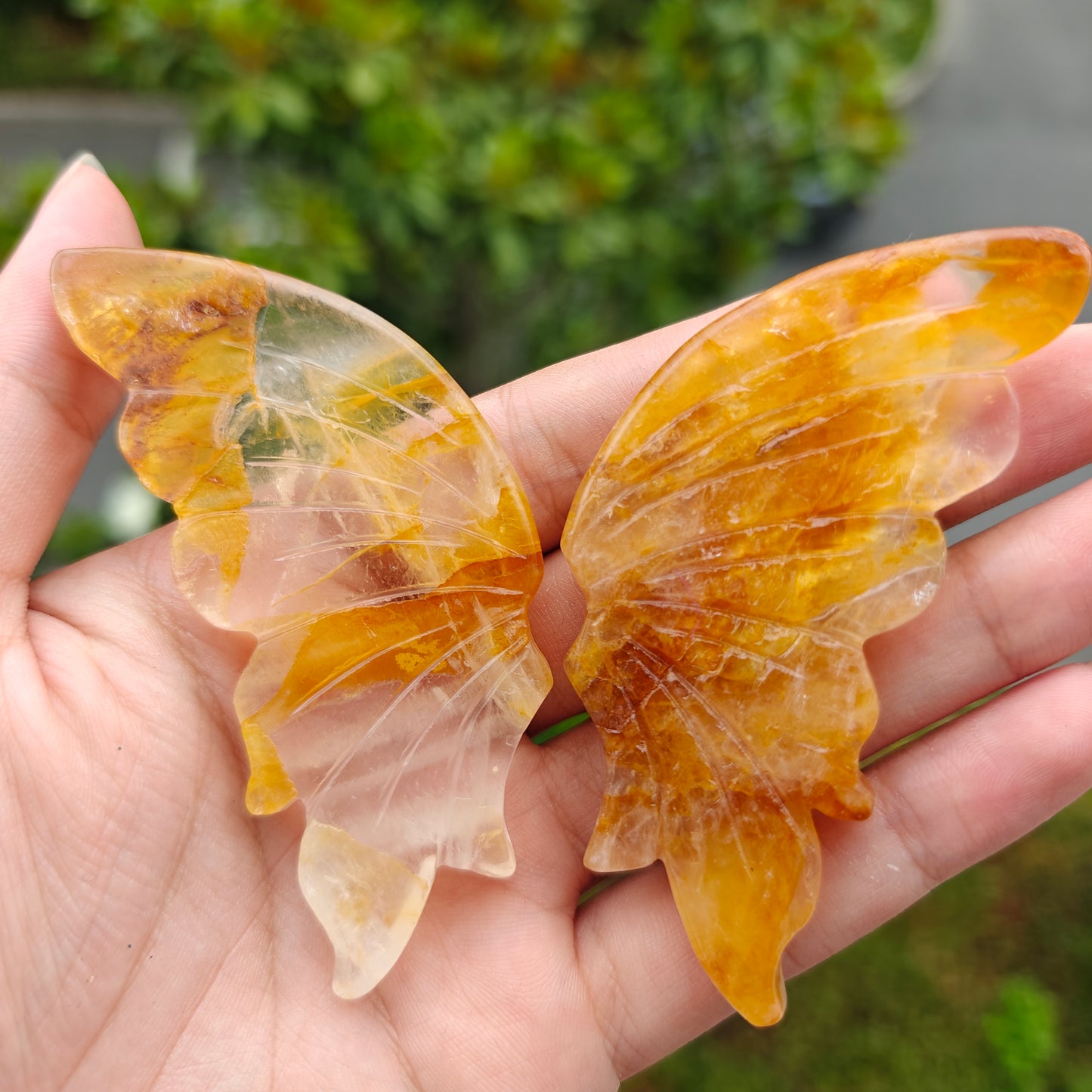 Hand Carved Golden Healer Butterfly For Decoration And Gift