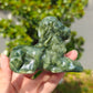 Hand Carved Xiuyan Jade Lion For Decoration And Gift