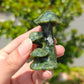 Hand Carved Xiuyan Jade Mushroom For Decoration And Gift