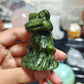 Hand Carved Xiuyan Jade Frog For Decoration And Gift