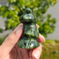 Hand Carved Xiuyan Jade Frog For Decoration And Gift