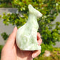 Hand Carved Xiuyan Jade Sphynx Cat For Decoration And Gift