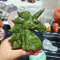 Hand Carved Xiuyan Jade Unicon Head For Decoration And Gift