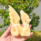 Hand Carved Orange Calcite Fly Dragon For Decoration And Gift