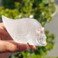 Hand Carved Clear Quartz Long Hair Skull For Decoration And Gift