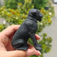 Hand Carved Obsidian Labrador For Decoration And Gift