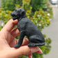 Hand Carved Obsidian Labrador For Decoration And Gift