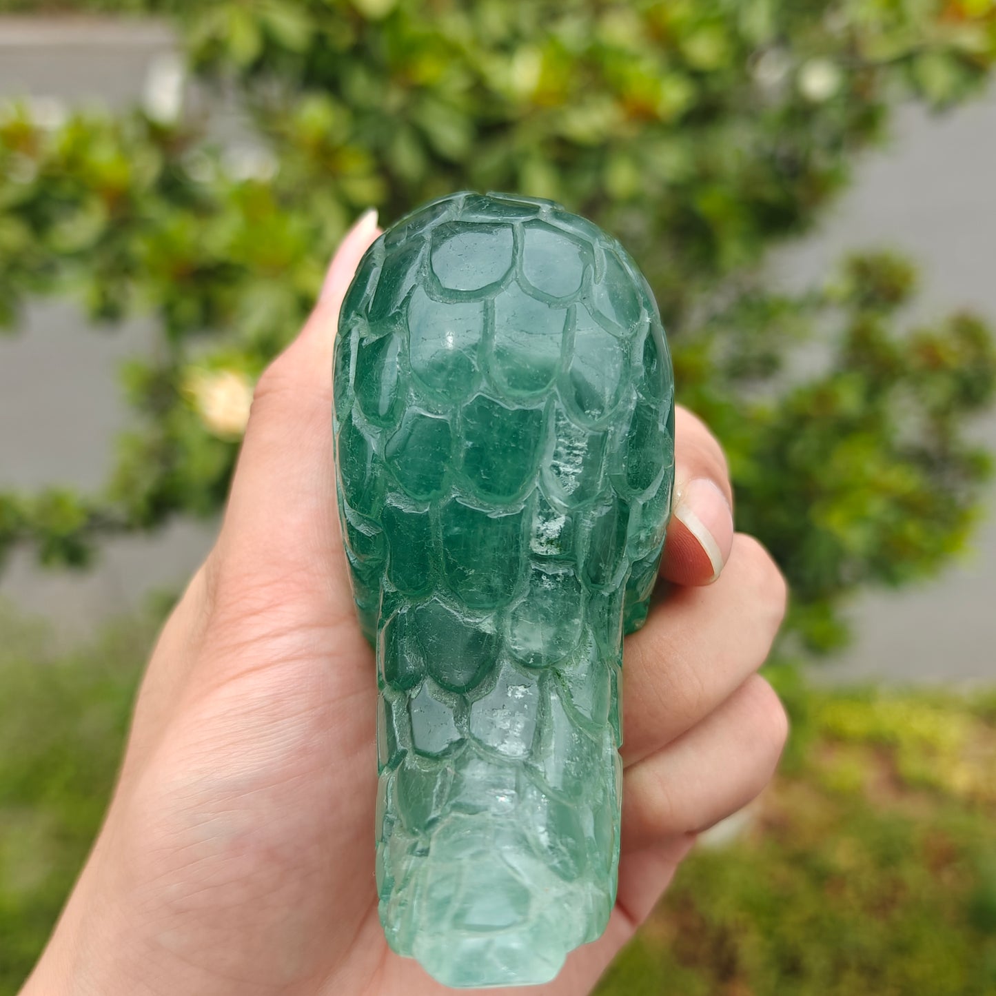 Hand Carved Green Fluorite Pangolin For Decoration And Gift