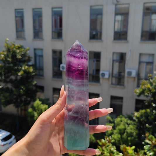 18.5cm Watermelon Fluorite Tower