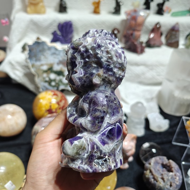 Hand Carved Dream Amethyst Buddha For Decoration And Gift