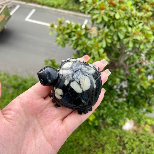 Peony Stone Turtle Crystal Animal Sea Animal Hand Carved