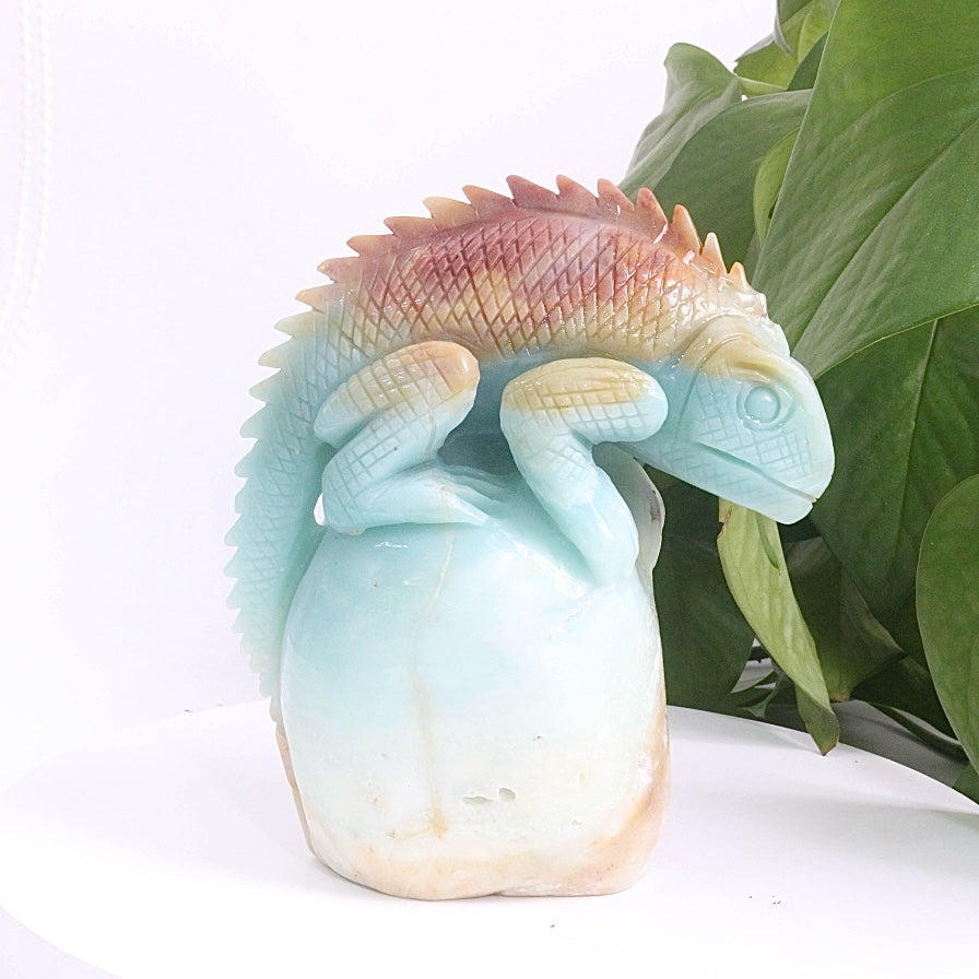 Amazonite stone lizard animal totem spirit stone