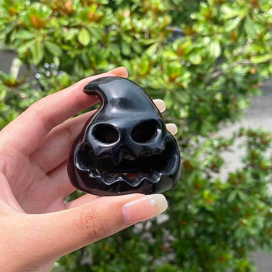 Obsidian Pumpkin Skull Halloween Gift Halloween Decoration Collectible