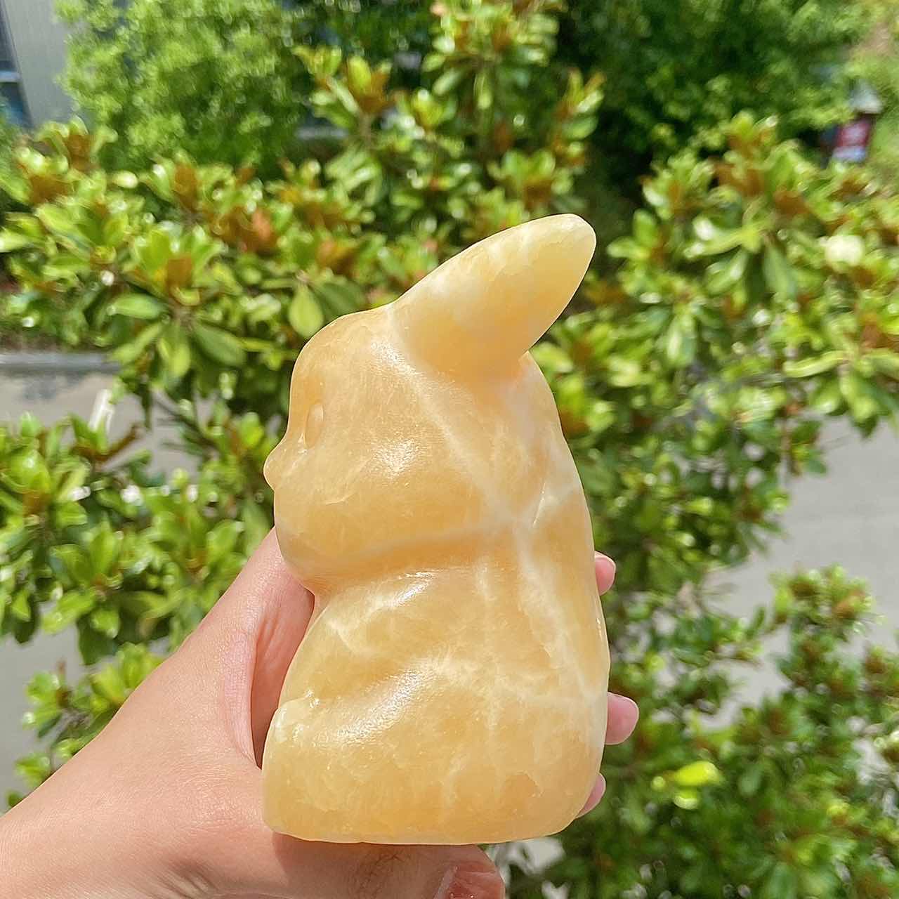 Yellow Calcite Pikachu Home Office Crystal Gift