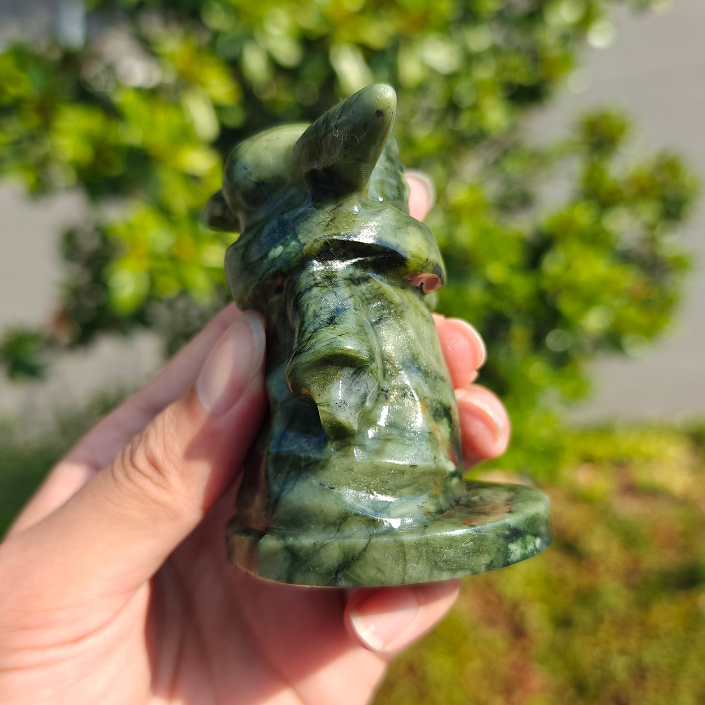 Hand Carved Xiuyan Jade Yoda For Decoration And Gift