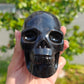 Hand Carved Sliver Obsidian Skull For Decoration And Gift