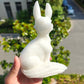 Hand Carved White Jade Fox For Decoration And Gift