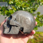 Hand Carved Sliver Obsidian Skull For Decoration And Gift