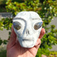 Hand Carved Howlite Alien Head For Decoration And Gift