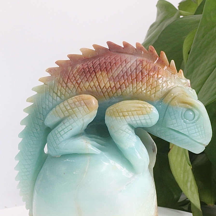 Amazonite stone lizard animal totem spirit stone