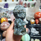 Hand Carved Moss Agate Buddha For Decoration And Gift