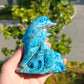 Hand Carved Blue Apatite Dophine For Decoration And Gift