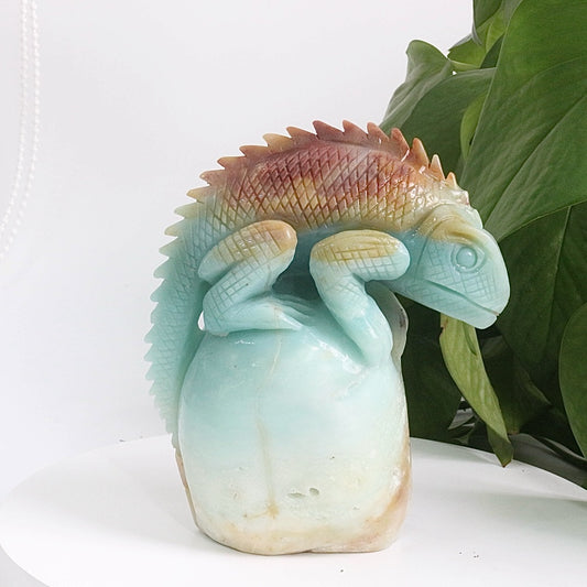 Amazonite stone lizard animal totem spirit stone