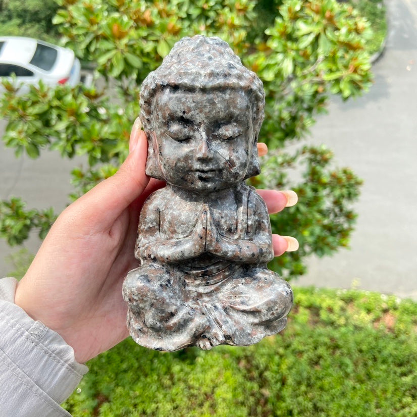 Yooperlite Baby Buddha Yoga Meditation Decor Buda Statue Reiki Heal Energy Crystals Wealth And Luck