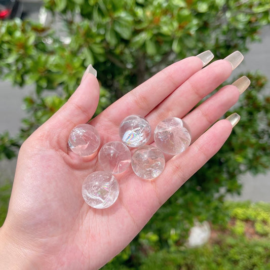 1kg Wholesale Crackle clear quartz sphere