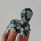 Hand Carved Moss Agate Turtle For Decoration And Gift