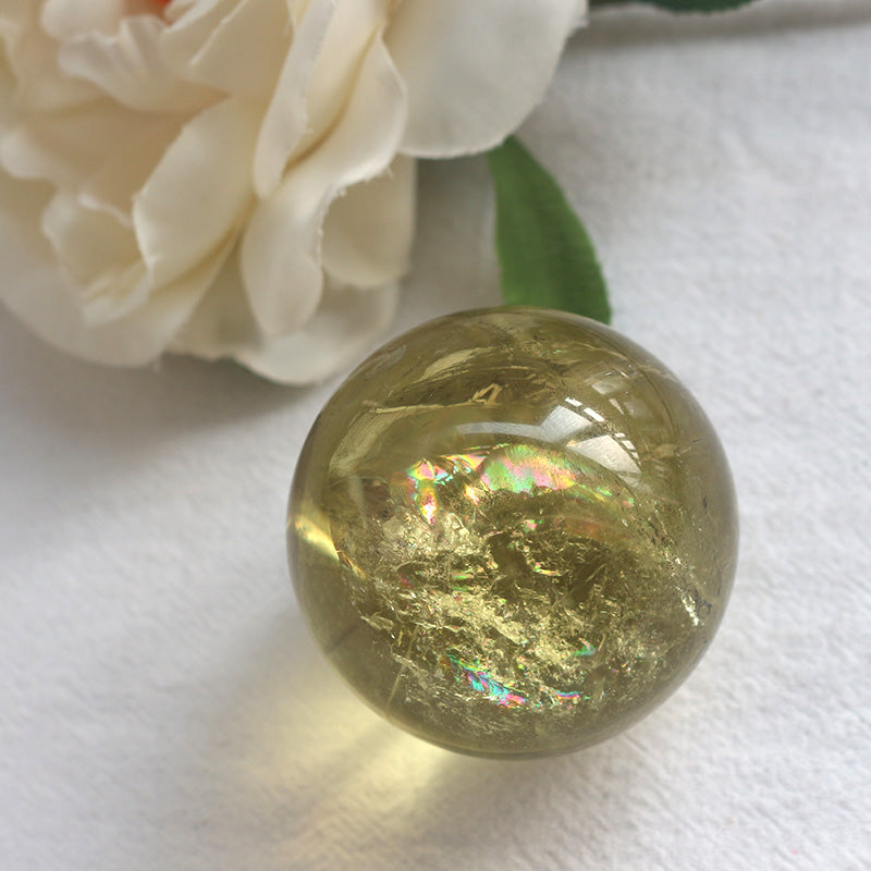 Wholesale Citrine Sphere Gemstone Reiki Healing Crystal Sphere Ornament for Home,Office Decoration