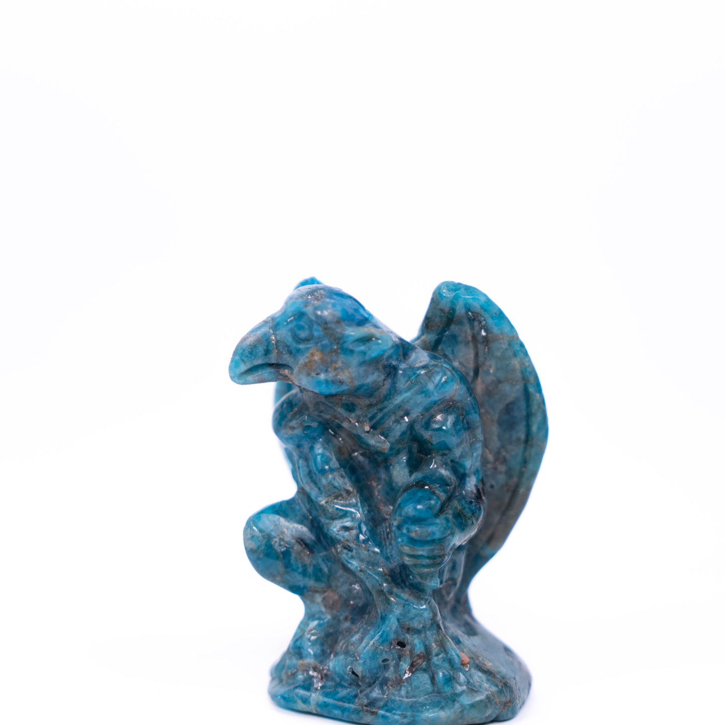 Apatite carved hawk-beaked demon Crysta Figurines Carved Gemstone Animals Statue Sculpture Healing Stone